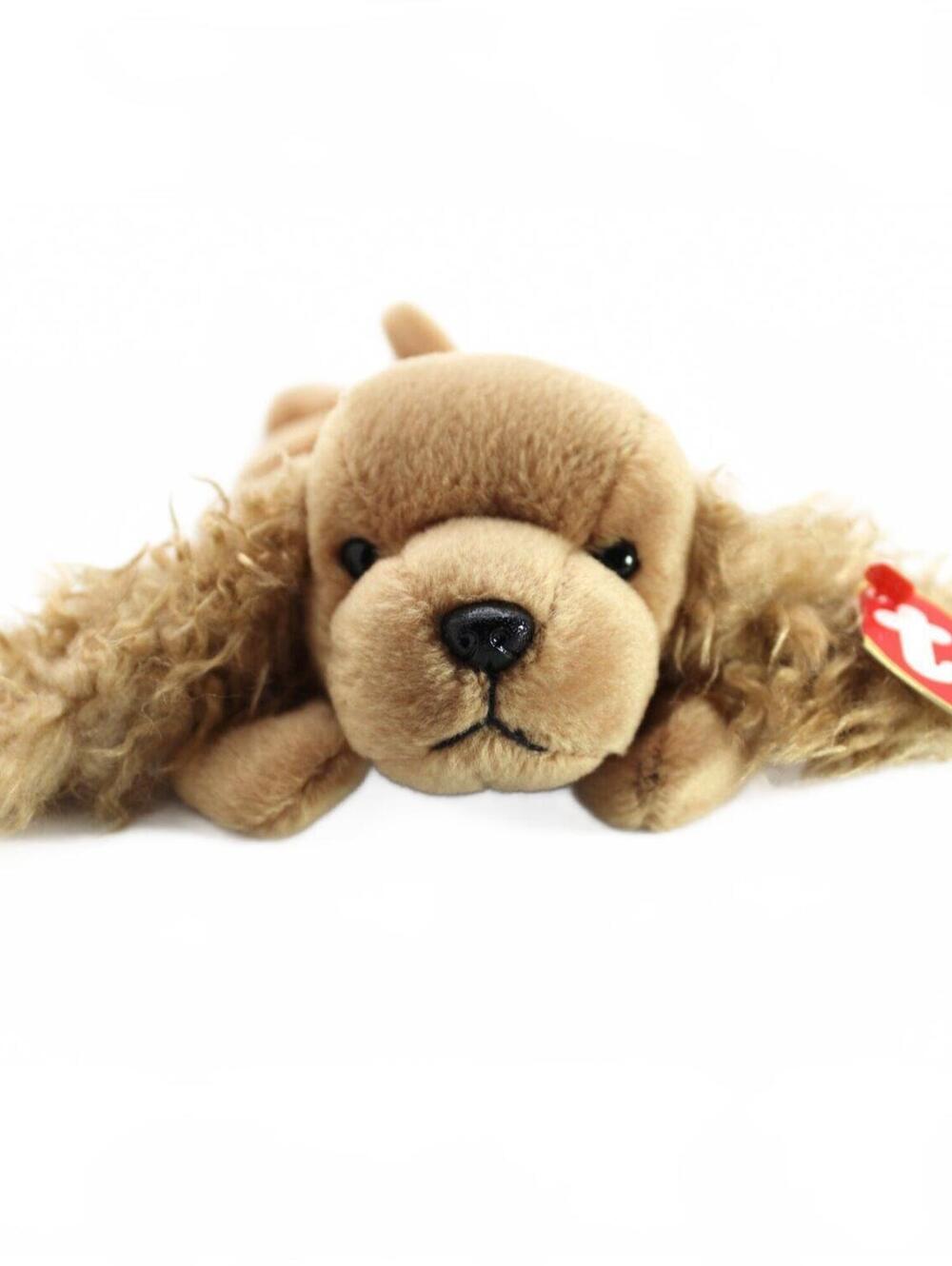 Vintage 1997 TY "Spunky" Cocker Spaniel Dog Beanie Baby 8" Plush